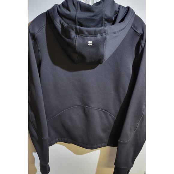 SWEATY BETTY London Black Sprinter Running Hoody Hooded Sweatshirt Women's Small - Picture 2 of 2